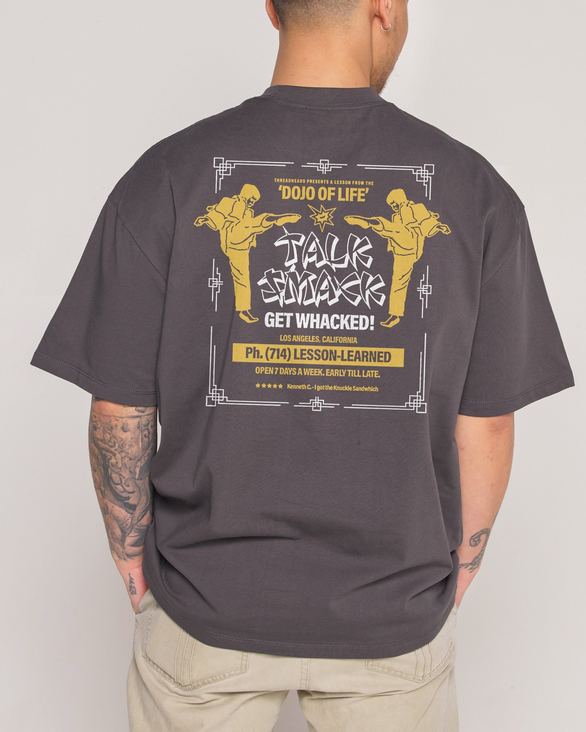 Talk Smack Oversized Graphic Tee - Unisex 90s Boxy Fit 100% Combed Cotton