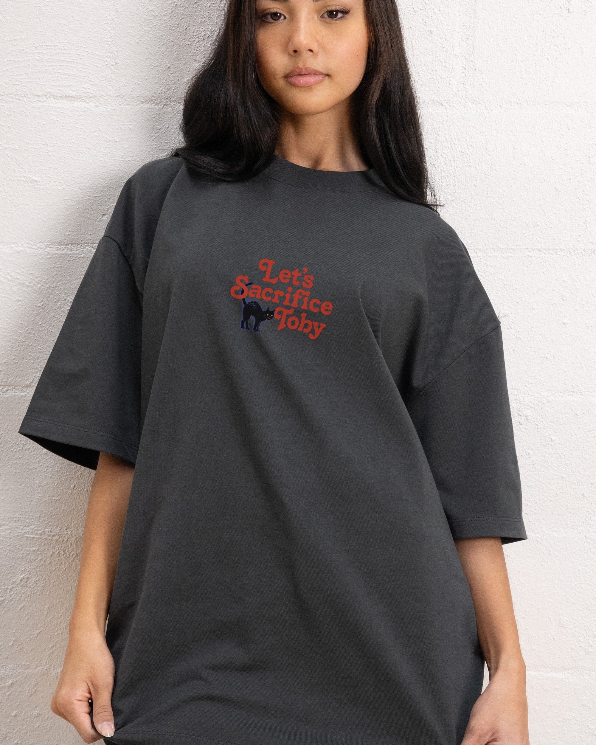 Let's Sacrifice Toby Front and Back Oversized Graphic T-Shirt Unisex 100% Combed Cotton