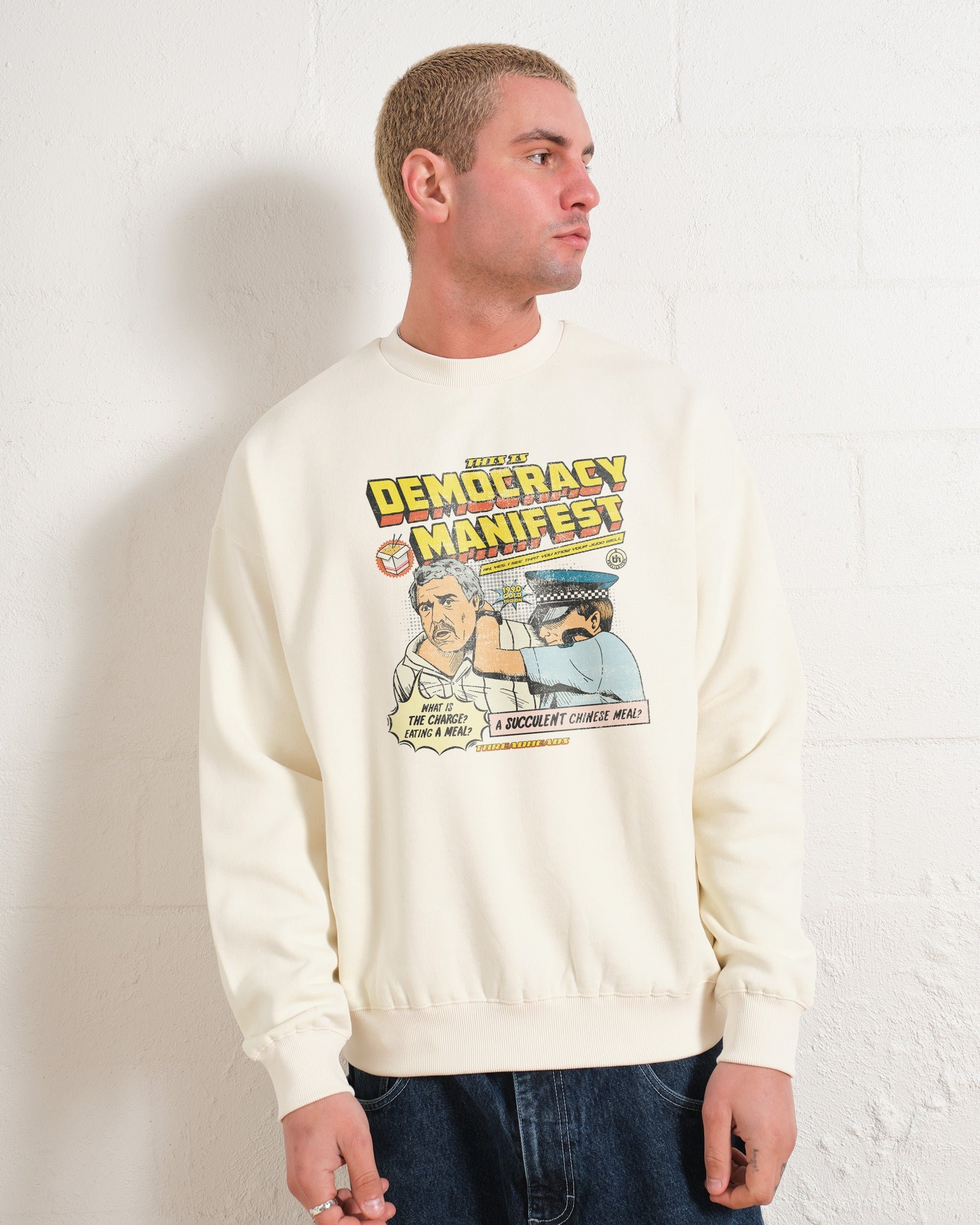 Democracy Manifest Unisex Graphic Sweatshirt - Premium Cotton Poly Blend 340gsm