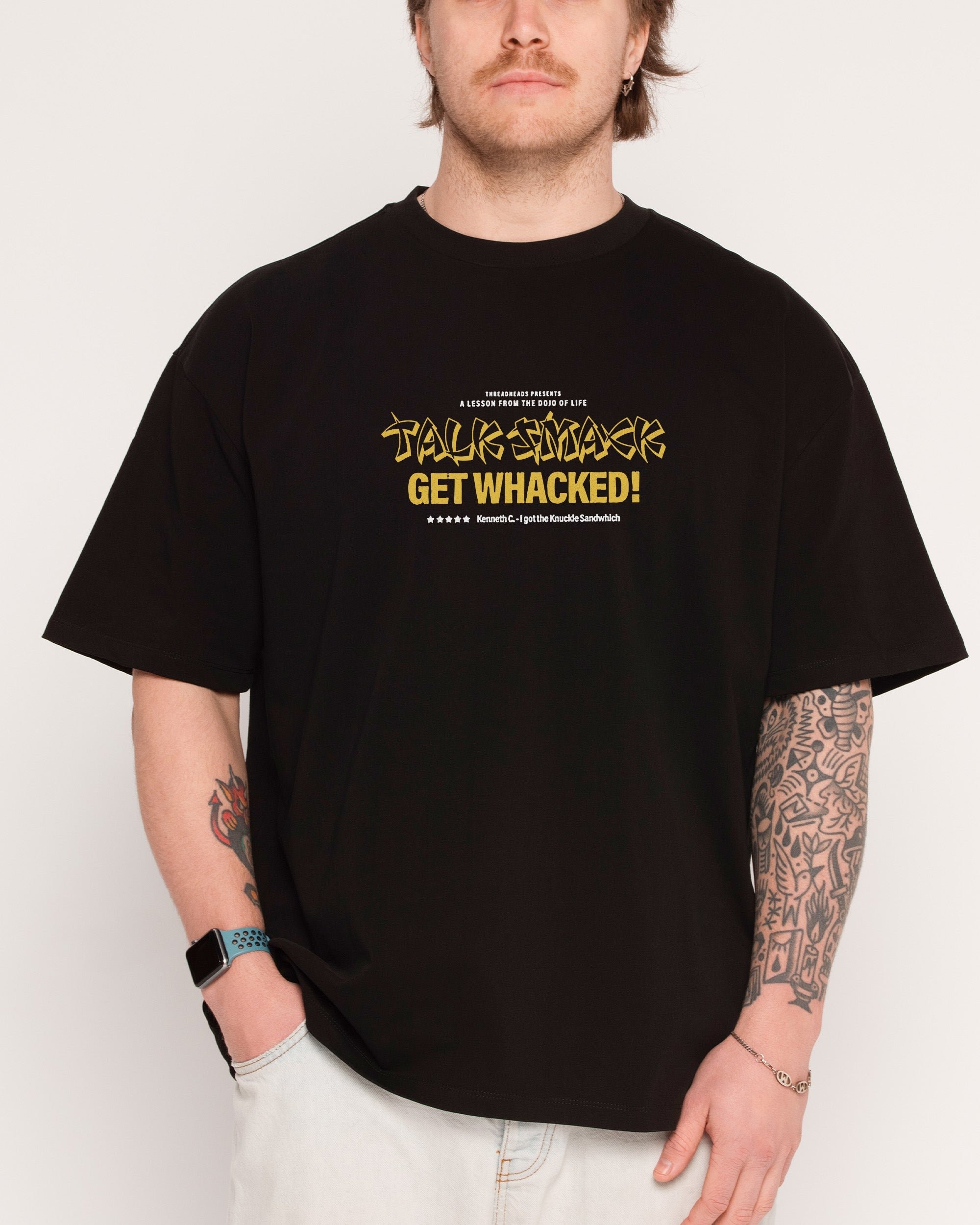 Talk Smack Oversized Graphic Tee - Unisex 90s Boxy Fit 100% Combed Cotton