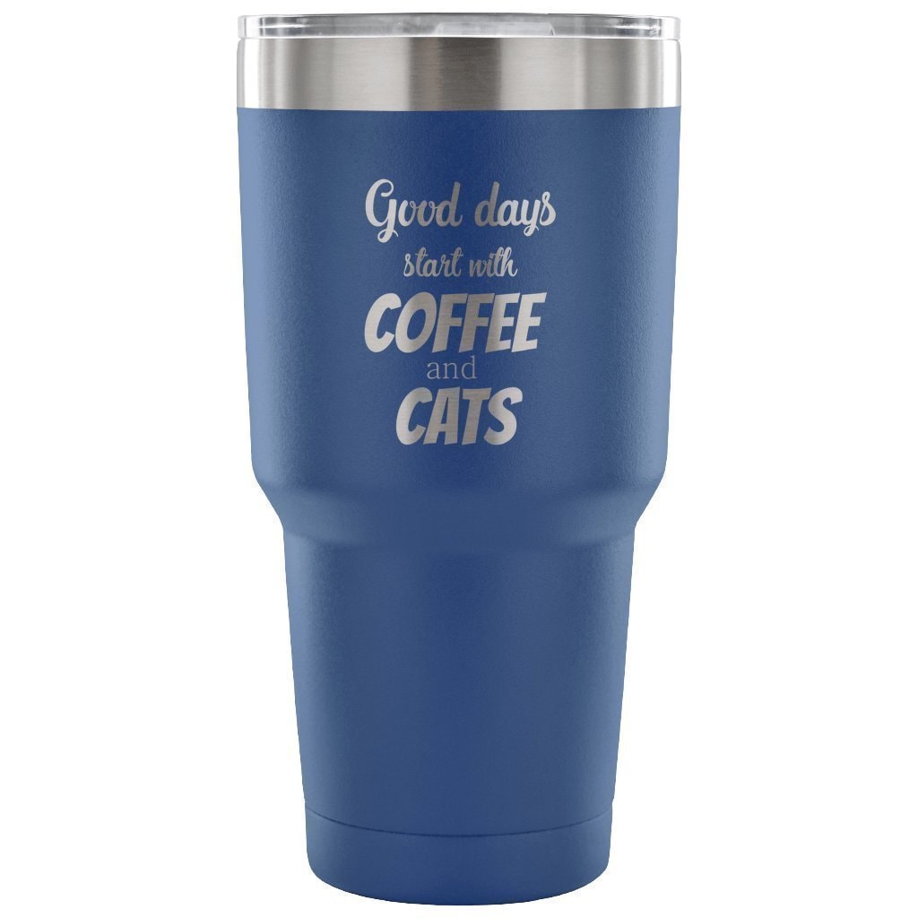 Coffee and Cats 30oz Vacuum Insulated Tumbler for Veterinarians