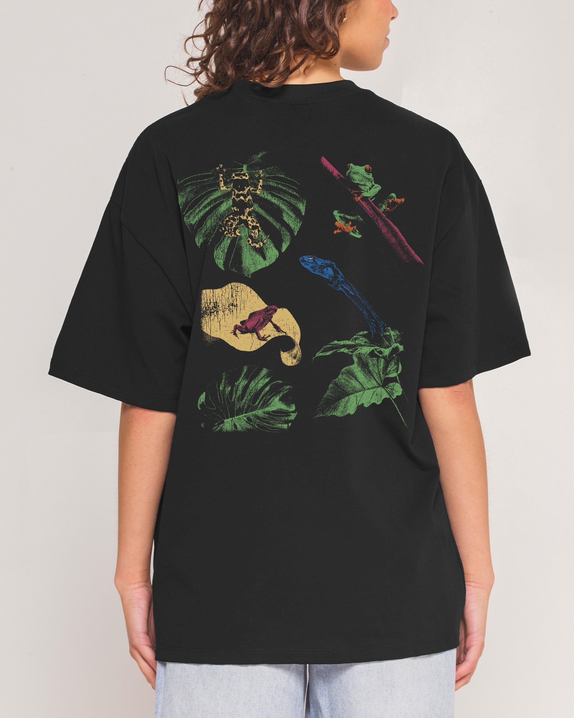 Man I Love Frogs Jungle Edition Oversized Graphic Tee - Unisex 100% Combed Cotton