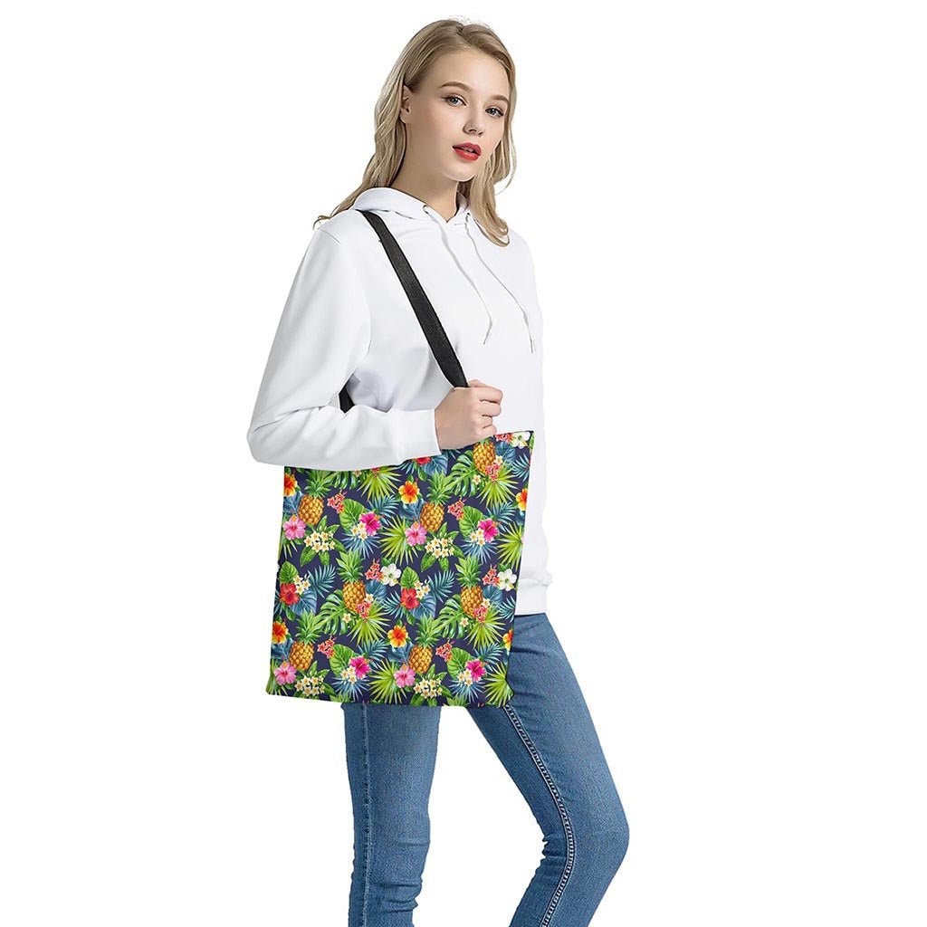 Aloha Hawaii Tropical Pattern Print Tote Bag - Polyester Double-Sided Print