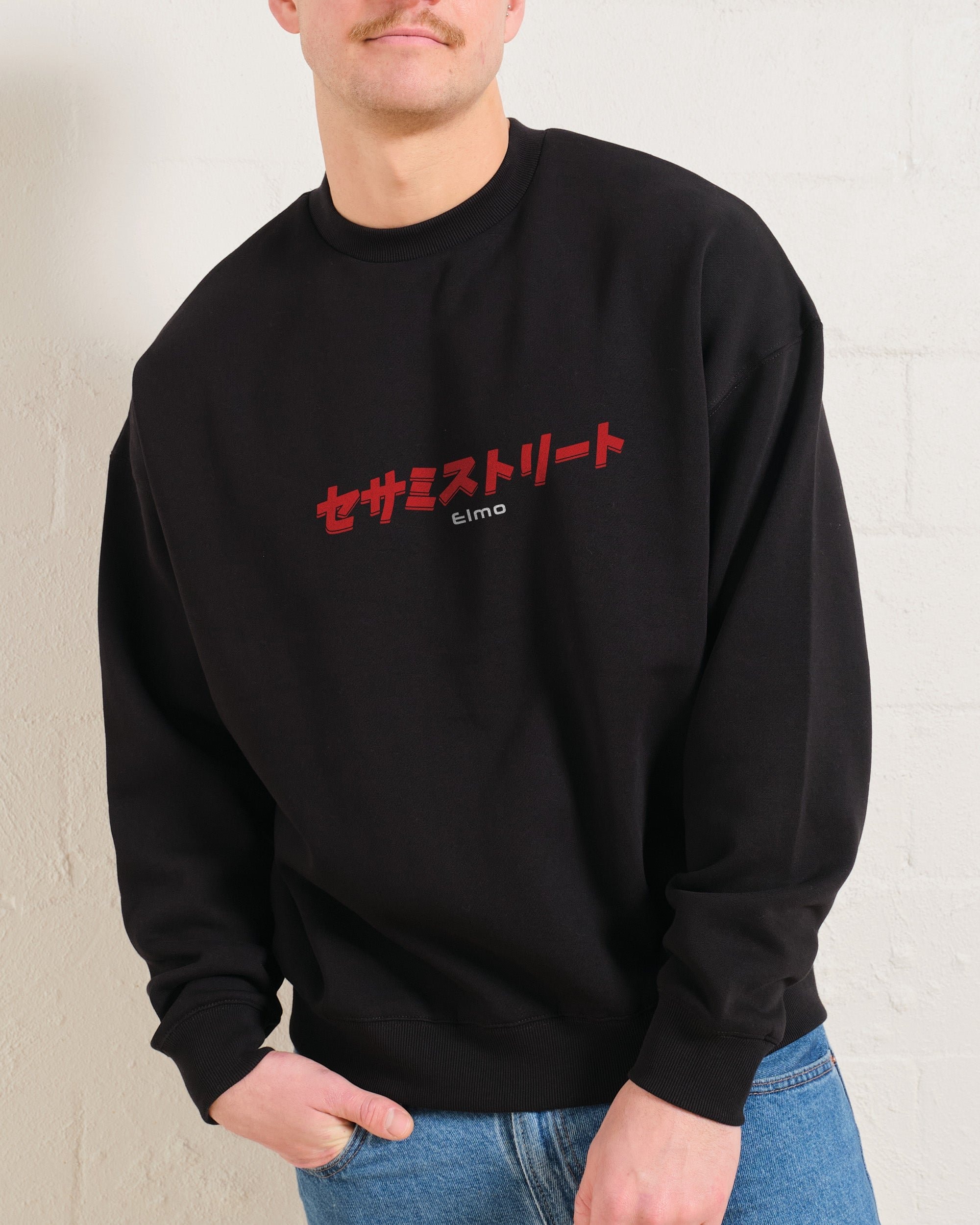 Tokyo Elmo Front and Back Unisex Sweatshirt Sesame Street Official 340gsm Cotton Blend