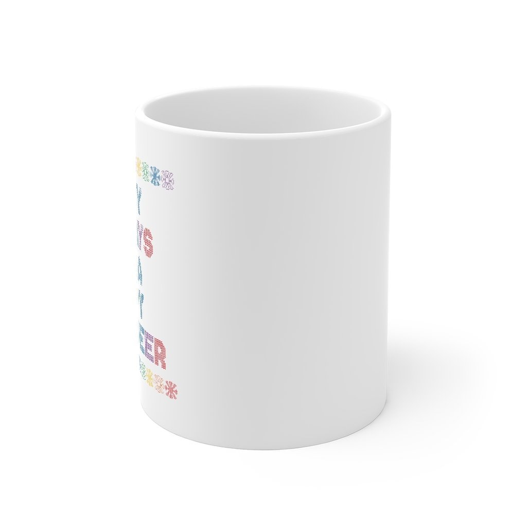 Happy Holidays and A Happy New Queer Ceramic Coffee Mug - White 11oz