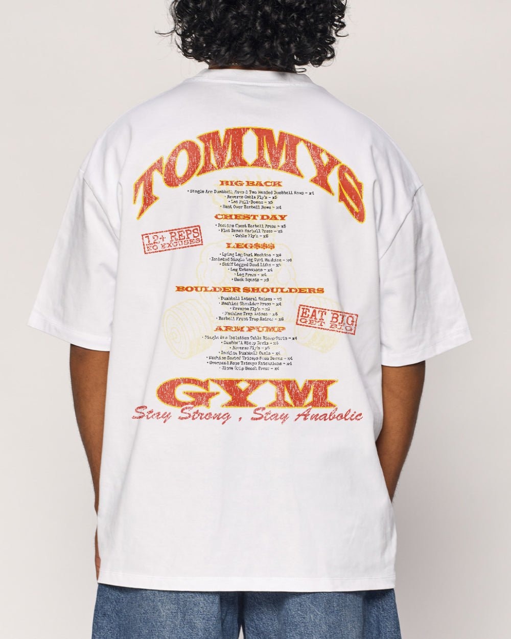 Tommy���s Gym Oversized Graphic Tee - Unisex 90s Boxy Fit 100% Combed Cotton