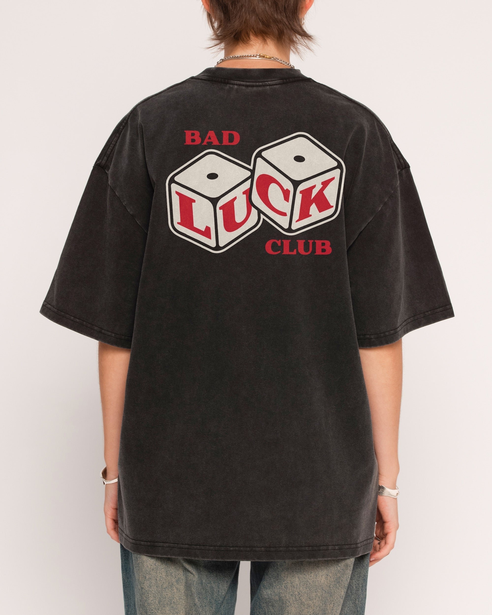 Bad Luck Club Oversized Tee - Threadheads Unisex 90s Graphic T-Shirt